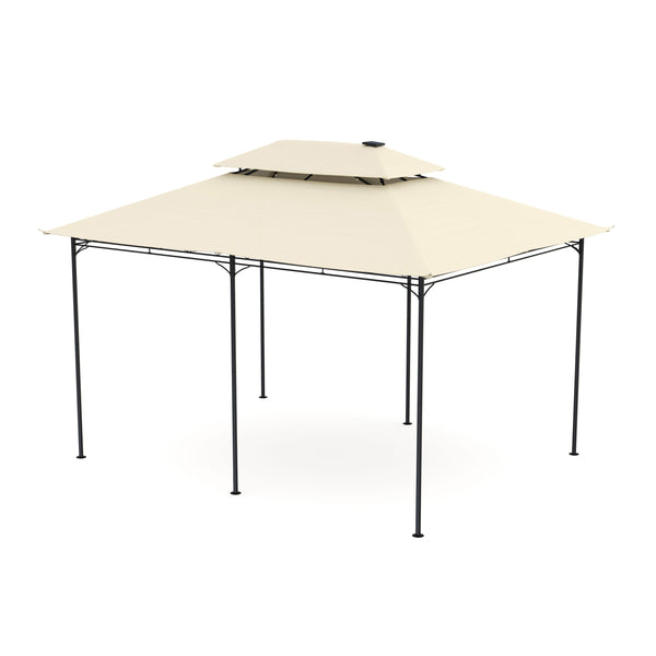 Gartenpavillon Dach LED 3 x 4 m beige