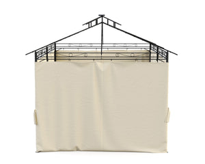 Seitenwände für Gartenpavillon LED 3 x 4 m beige 6 Stk.