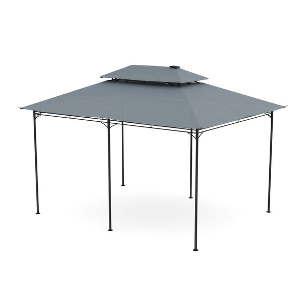 Dach für Gartenpavillon LED 3 x 4 m grau