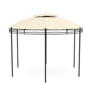 Dach für Gartenpavillon LED rund beige