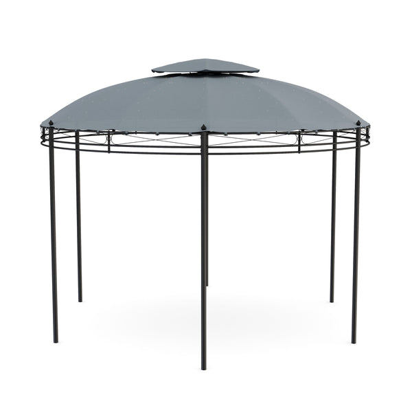 Dach für Gartenpavillon LED rund grau