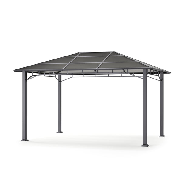 Gartenpavillon PRINCE 4 x 3 m grau