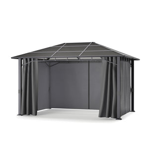 Gartenpavillon PRINCE 4 x 3 m grau