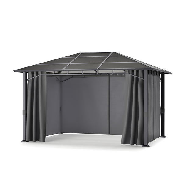 Gartenpavillon PRINCE 4 x 3 m grau