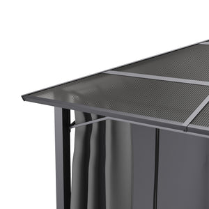 Gartenpavillon PRINCE 4 x 3 m grau