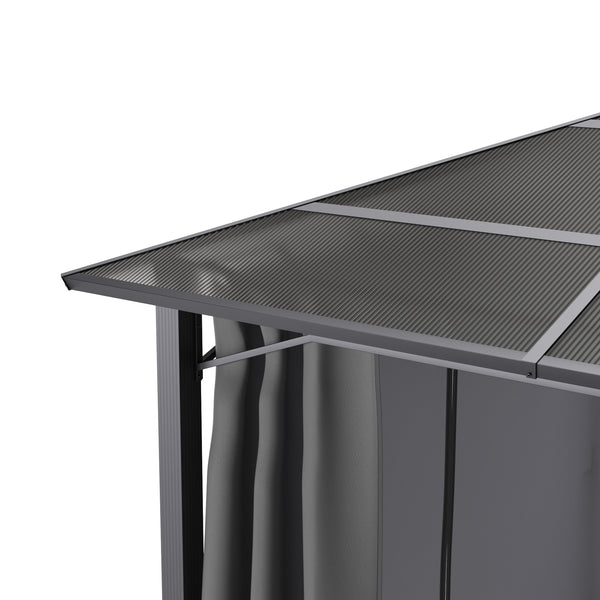 Gartenpavillon PRINCE 4 x 3 m grau
