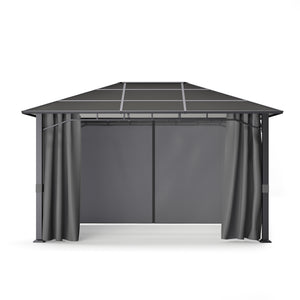 Gartenpavillon PRINCE 4 x 3 m grau
