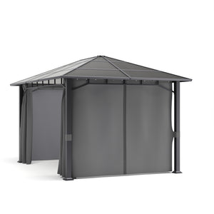 Gartenpavillon PRINCE 4 x 3 m grau