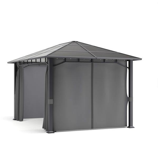 Gartenpavillon PRINCE 4 x 3 m grau