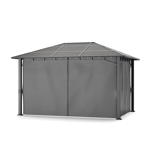 Gartenpavillon PRINCE 4 x 3 m grau
