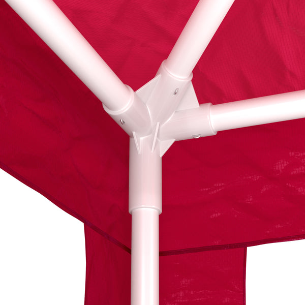 Gartenpavillon Partyzelt 6 x 3 x 2.7 m rot