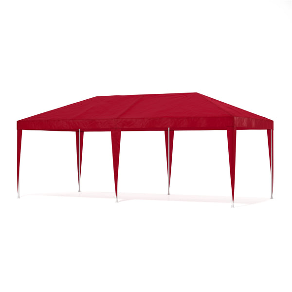 Gartenpavillon Partyzelt 6 x 3 x 2.7 m rot