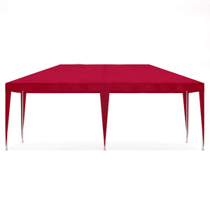 Gartenpavillon Partyzelt 6 x 3 x 2.7 m rot