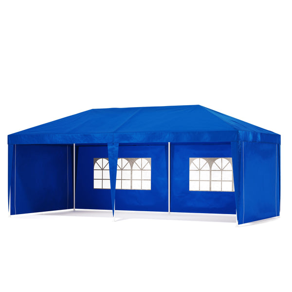 Gartenpavillon Partyzelt 6x3x2.7m, blau