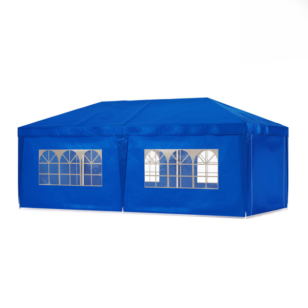 Gartenpavillon Partyzelt 6x3x2.7m, blau