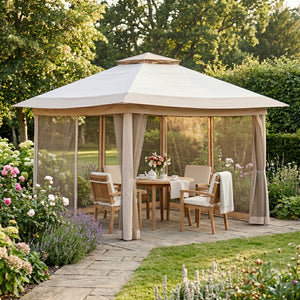 Gartenpavillon REASOL 3 x 3 m beige