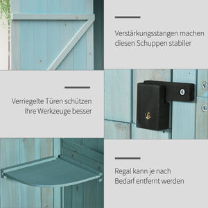 Gartenschrank Gartenhaus Gerätehaus 77x54.2x179cm