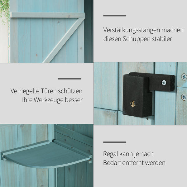 Gartenschrank Gartenhaus Gerätehaus 77x54.2x179cm