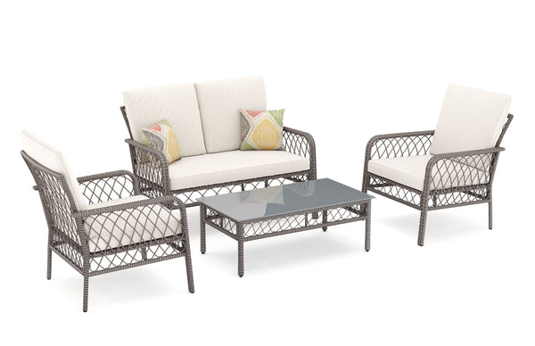 Gartenset Rattan ARIMBA beige