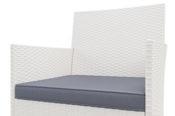 Gartenset Rattan MALIA weiss/grau