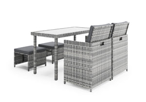 Gartenset Rattan BASTIA grau
