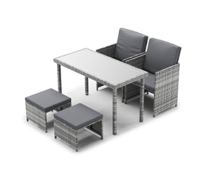 Gartenset Rattan BASTIA grau