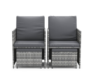 Gartenset Rattan BASTIA grau