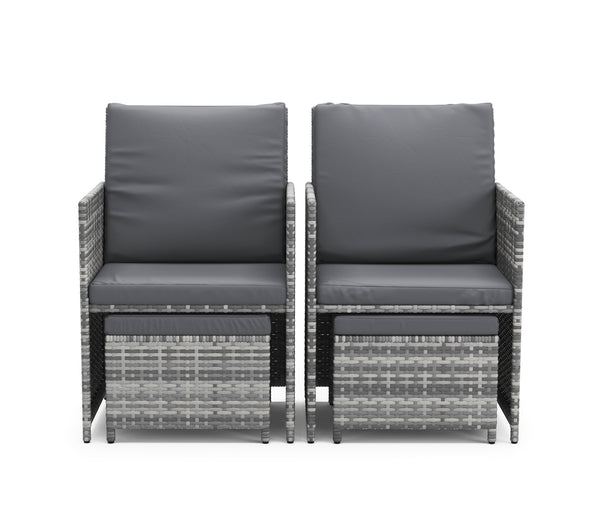 Gartenset Rattan BASTIA grau