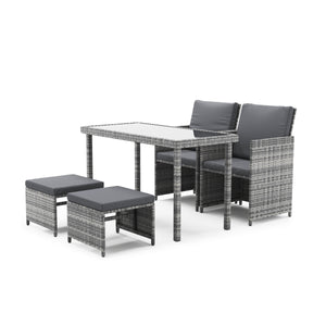 Gartenset Rattan BASTIA grau