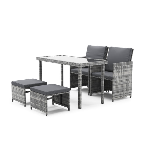 Gartenset Rattan BASTIA grau