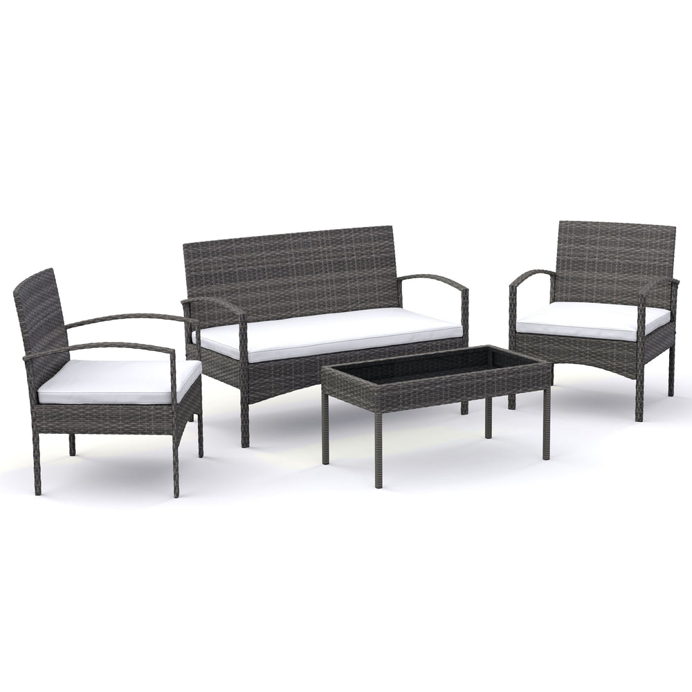 Ensemble de jardin CATANIA, rotin gris