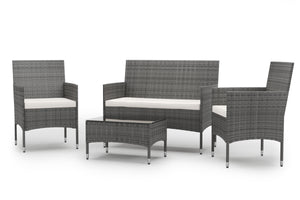 Gartenset MALIA Rattan grau