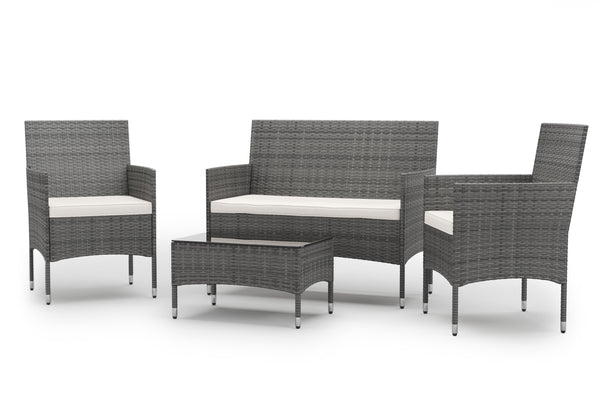 Gartenset MALIA Rattan grau