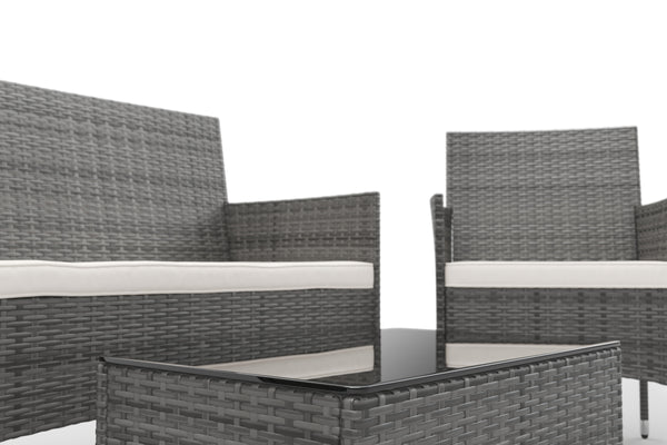 Gartenset MALIA Rattan grau