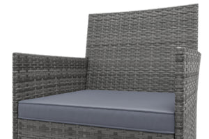 Gartenset Rattan MALIA grau/anthrazit