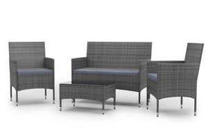 Gartenset Rattan MALIA grau/anthrazit