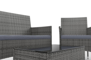 Gartenset Rattan MALIA grau/anthrazit