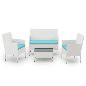 Gartenset Rattan MALIA weiss