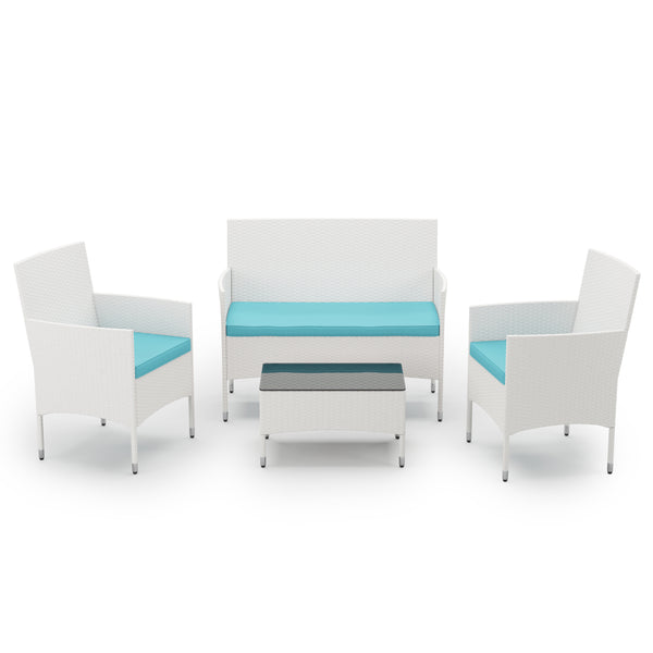 Gartenset Rattan MALIA weiss