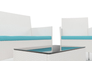 Gartenset Rattan MALIA weiss