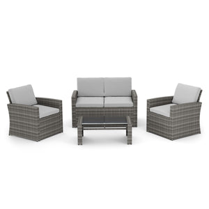 Gartenset Rattan MILENA grau
