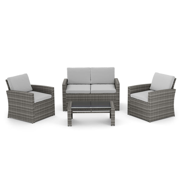 Gartenset Rattan MILENA grau