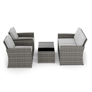 Gartenset Rattan MILENA grau