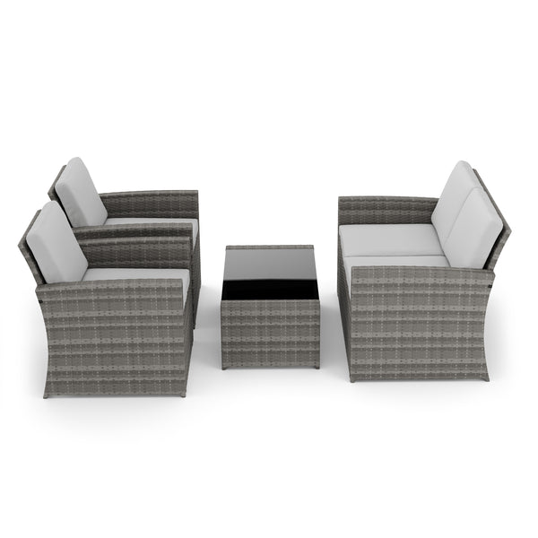 Gartenset Rattan MILENA grau