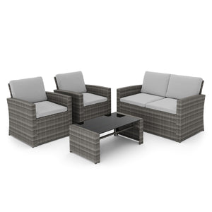 Gartenset Rattan MILENA grau