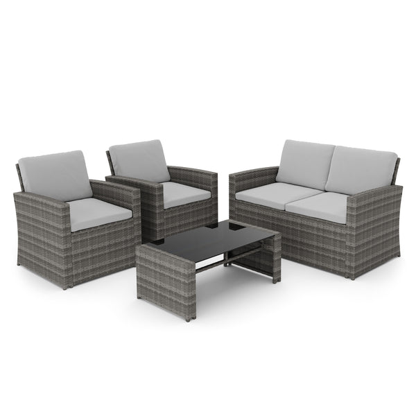 Gartenset Rattan MILENA grau