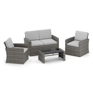 Gartenset Rattan MILENA grau