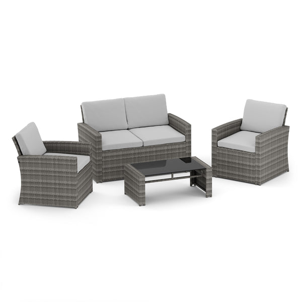 Gartenset Rattan MILENA grau