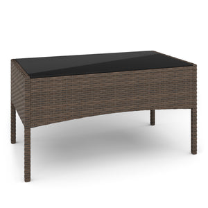 Gartenset Rattan MOLDE braun/beige