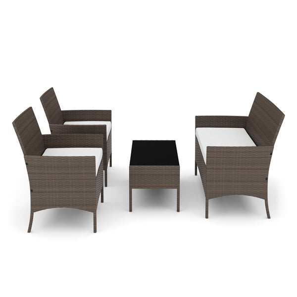 Gartenset Rattan MOLDE braun/beige